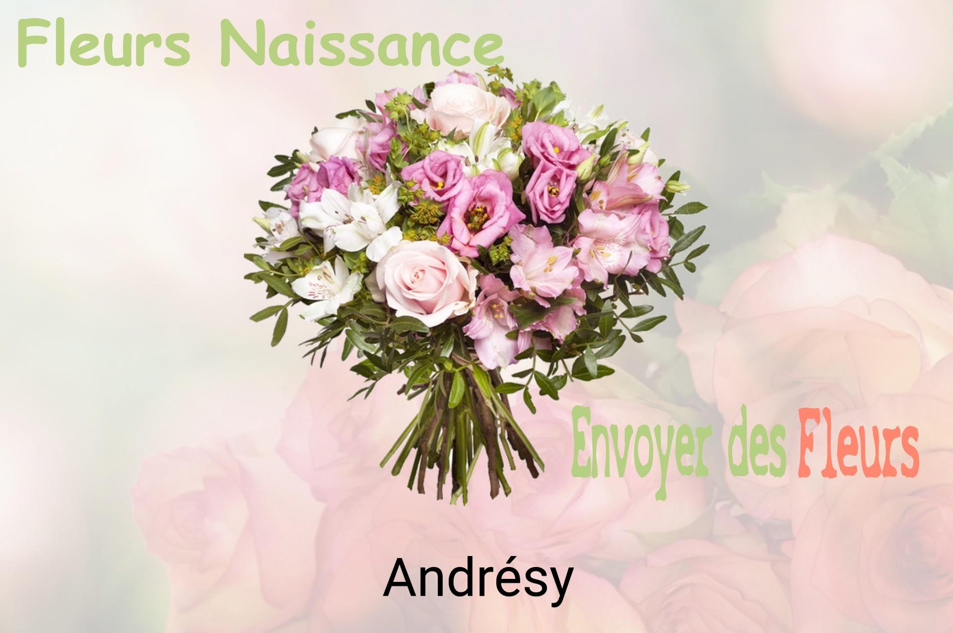 Bouquet de fleurs de naissance livré à Andrésy