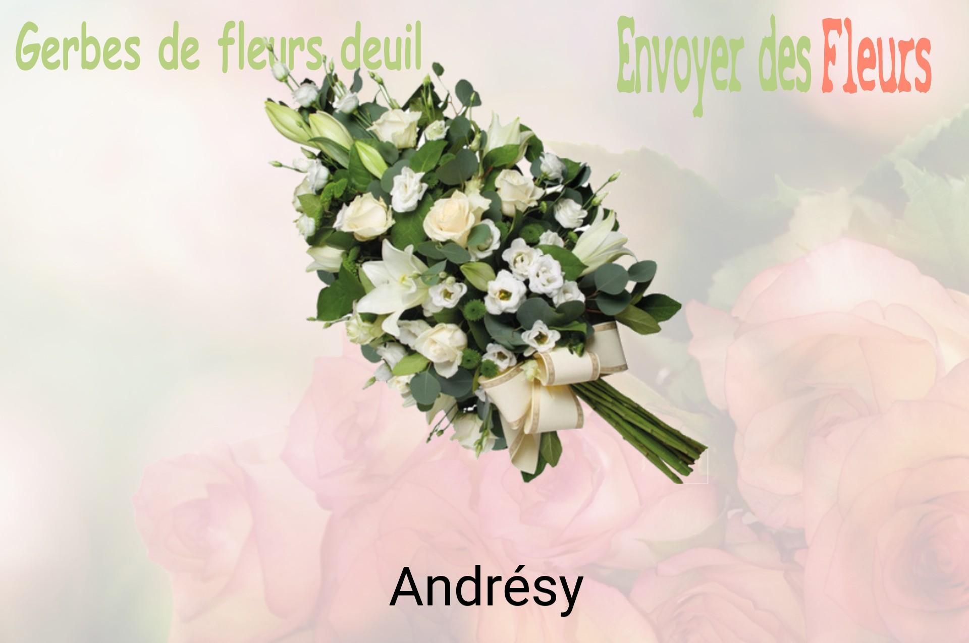 Gerbe de fleurs de deuil livrée à Andrésy